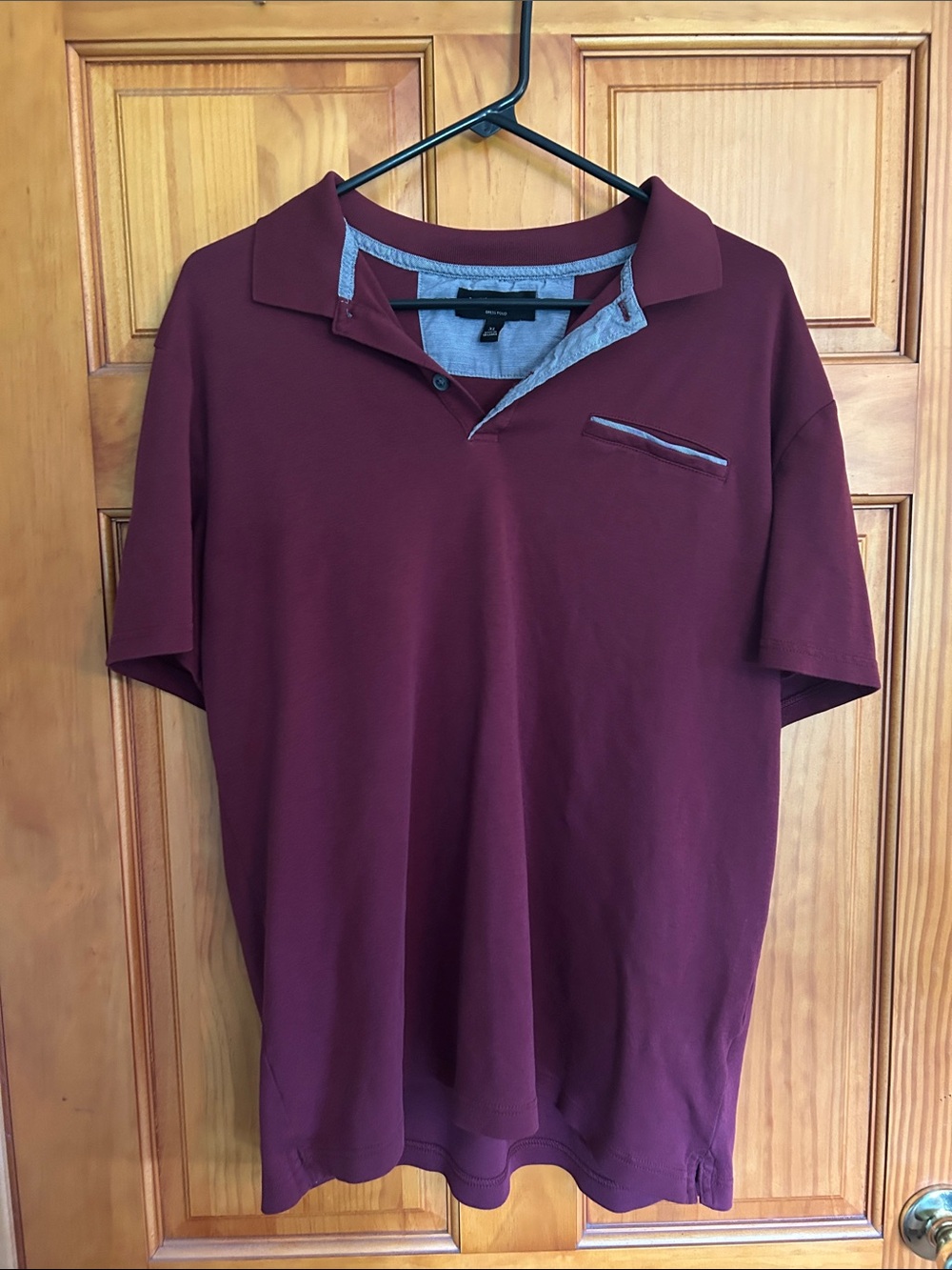 Banana Republic Men's Burgundy Polo with Contrast Trim